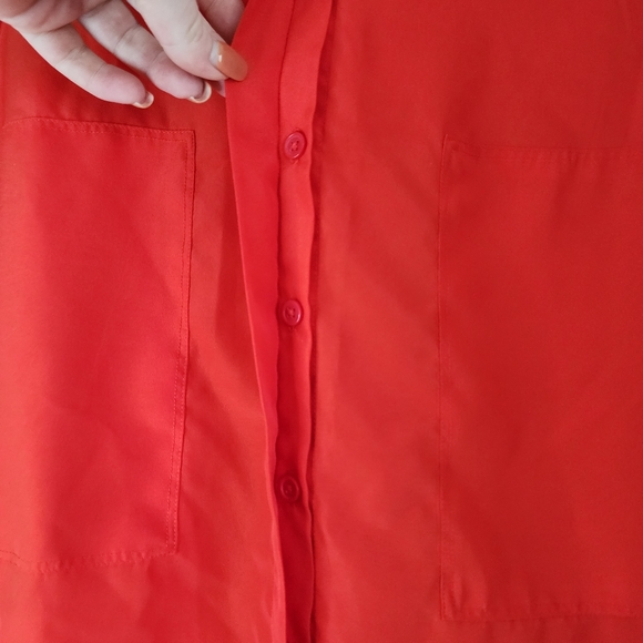 Daisy Fuentes Collar Button Down Tank Top Sz L - Picture 4 of 7